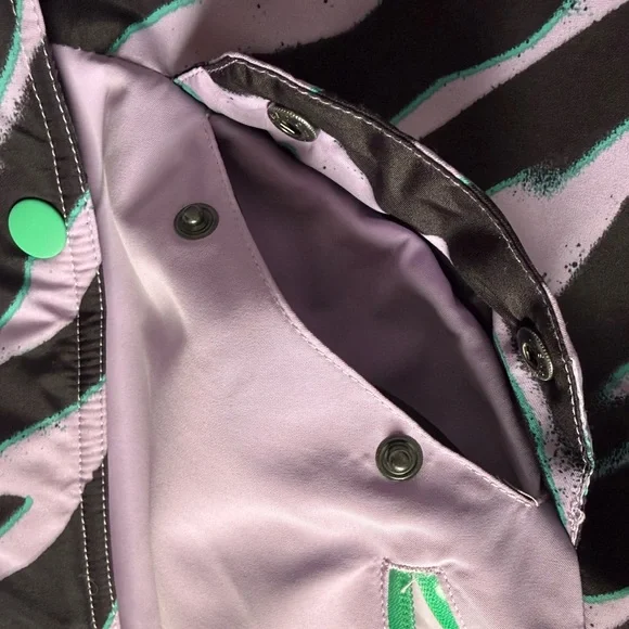 ASOS 4505 Ski Suit One Piece Snowsuit Purple Retro Stirrup Women’s US 8 - Picture 8 of 15